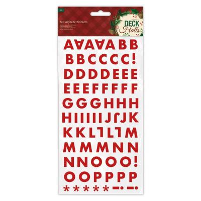 Papermania Deck The Halls Felt Alphabet Stickers